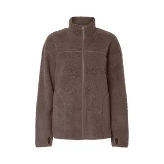 Pieces Fleece Jas 'PCSadia' Donkerbruin