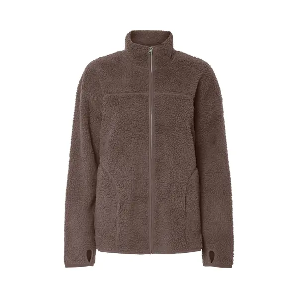 Pieces Fleece Jas 'PCSadia' Donkerbruin thumbnail