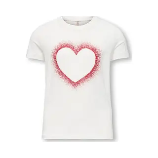 Only Girls Shirt 'Kogcandy' Robijnrood / Wit