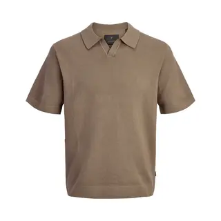 Jack & Jones Poloshirt Jprblamilano Spring Split Neck Ss S 12291030 Morel Mannen Maat - S