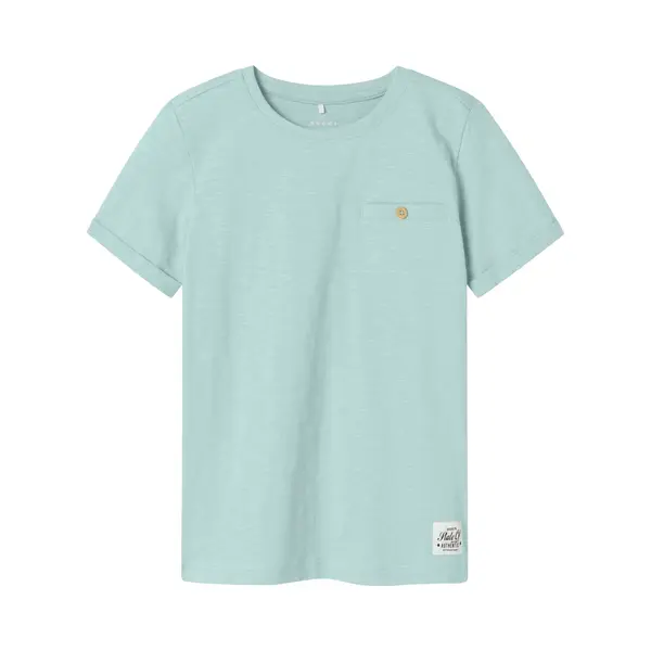Name It Kurzarmshirt "Nkmvincent Ss Top F Noos" Baumwolle, Brusttasche thumbnail