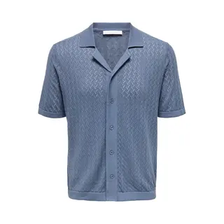 Only & Sons Only&Sons - Onssanto Reg Ss Resort Shirt Knit Frml - Heren - Cardigans
