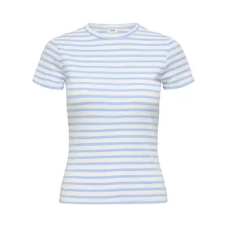 Jacqueline De Yong T-shirt Jdysolar S/s O Neck Top Jrs Noos 15314449 Cloud Dancer/powder Blue Dames Maat - Xl