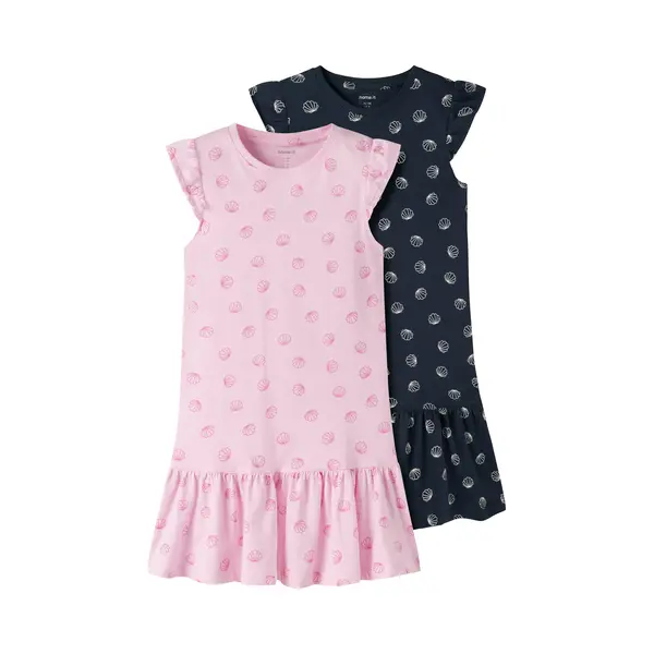 Name It Jurk 'Nkfvida' Navy / Pink / Rosa / Wit thumbnail