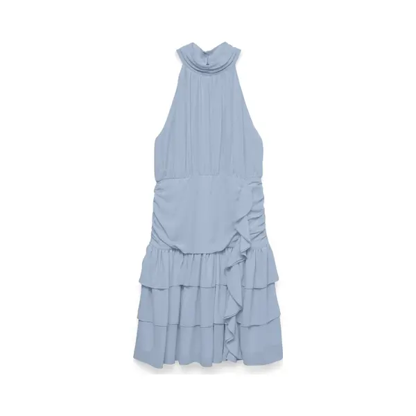 Vero Moda - Vmserena Sl Frill Short Dress Wvn - Dames - Mini Jurken thumbnail