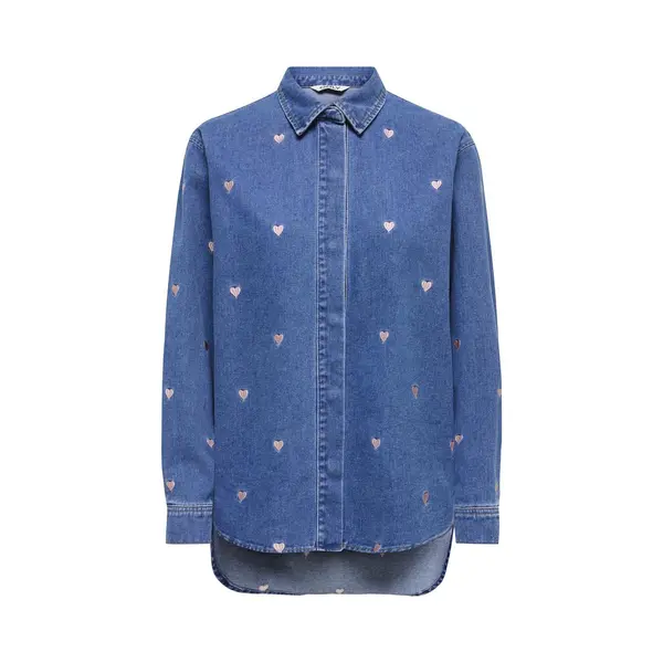 Only Blouse 'Onlvera' Blauw Denim / Oudroze thumbnail