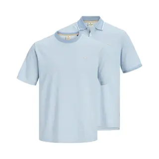 Jack & Jones Premium Shirt 'Jprblualves' Pastelblauw / Wit