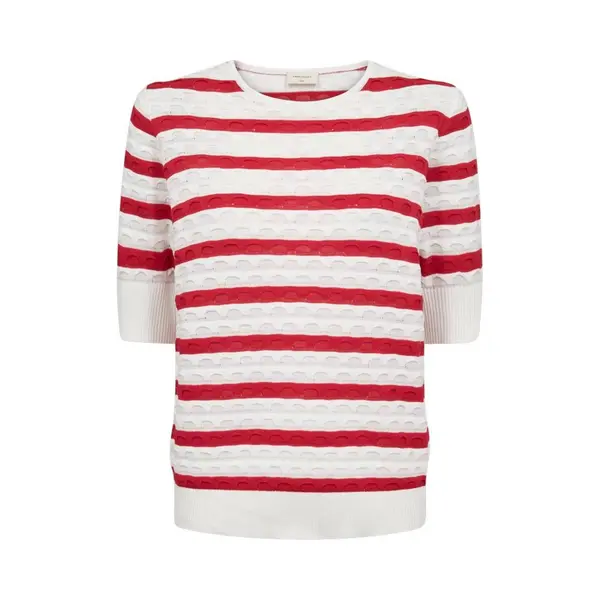 Freequent Trui Fqdodo Pullover 207671 Star Off-white W. True Red Dames Maat - Xl thumbnail