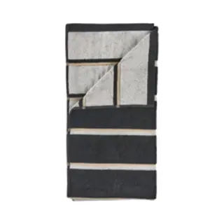 Zone Denmark 37621 badhanddoek 50 x 100 cm Katoen Grijs, Zwart 1 stuk(s)