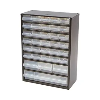 Raaco Ladekast Met 34 Lades - Metalen Assortimentskast - Opbergsysteem Voor O.a. Schroeven En Bouten - Kan Aan De Muur Bevestigd Worden - Incl. 10