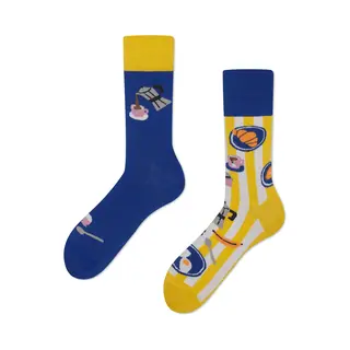 Many Mornings Unisex Sokken Sunny Side Up Multi