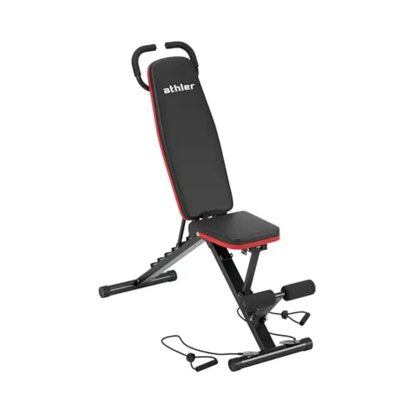 Athler Gorilla 15 Trainingsbank - Multifunctionele Fitnessbank 3-in-1 Met Verstelbare Rugleuning - Preacher Curl & Roman Chair - Tot 150 Kg - Zwart thumbnail