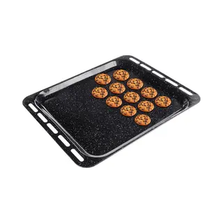 Orion Group Backblech 45, 5x36x2, 5 Cm – Robustes Backblech Mit Emaillebeschichtung – Kratzfest & Hitzebeständig – Ideal Für Süße &