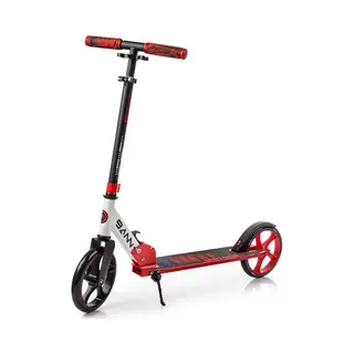 Meteor Kinderstep Urban Bann Rode - Step Scooter - Tot 90 Kg - 3-traps Hoogteverstelling - Grote Wielen - Opvouwbaar - 3, 7 Kg