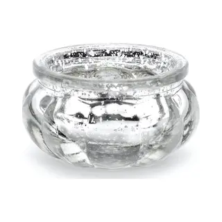 Partydeco Kerzenhalter, Teelichtgläser 6x3cm Silber 4er Set