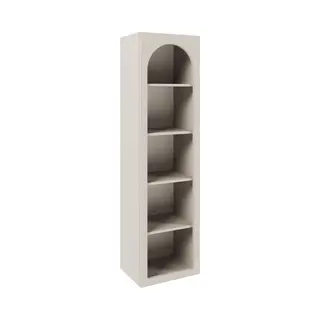 Selsey Standregal Arkadia, Standregal Mit Bogenform Und 5 Offenen Fächern, Kaschmirgrau