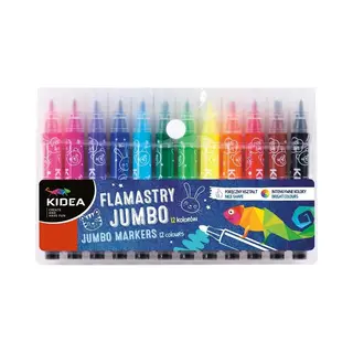 Derform, Marker, Jumbo-Marker 12 Farben Kidea (12 x)