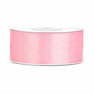 PartyDeco - Satijn Lint Roze 25mm/rol 25m