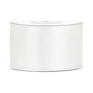 Partydeco Satijnlint, Licht Crème, 38mm/25m (1 Pkt / 1 St.) (1 Pcs.)