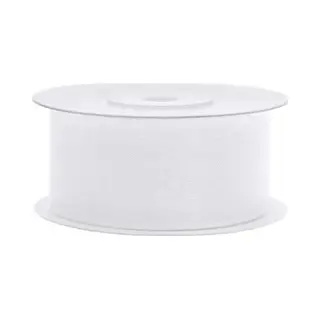 Partydeco, Cadeauverpakking, Cadeaulint Chiffon Lint Wit 38mm / 25 Meter (1x)