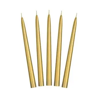 PartyDeco Candle Candles Tapered Candle Gold Set Table Decoration Long Candle For Weddings Birthday Parties Christmas Candle Holder Decorative Candle,