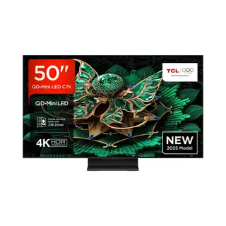 Tcl 50C7K-Uk Tv 127 cm (50") 4K Ultra Hd Smart Tv Wi-Fi Black 3000 cd/m²
