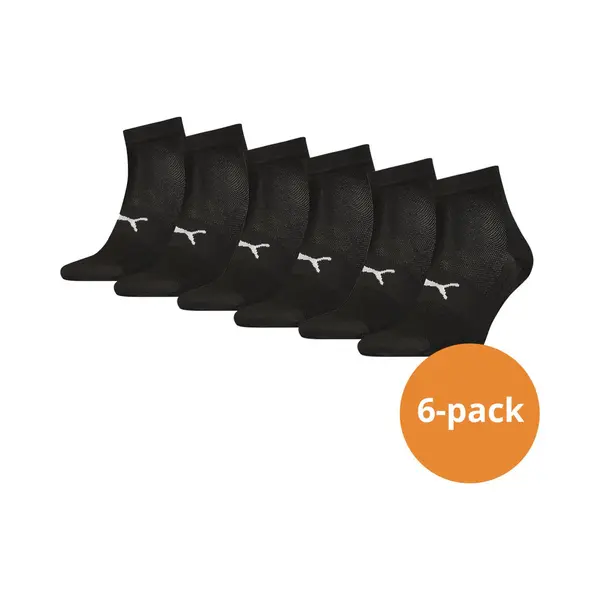 Puma Sport Quartersokken Light 6-pack Zwart-39/42 thumbnail