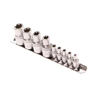 Geko, Dopsleutel + Dopmoer, Torx Kop Set, 10 Stuks, 10-19 Mm, 1/4 En 1/2 (19 Mm, 12 Mm, 14 Mm, 16 Mm, 10 Mm, 18 Mm, 17 Mm, 11 Mm, 15 Mm, 13 Mm)