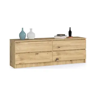 Ladekast K160 Met 4 Lades / Akord Furniture Factory / Artisan Eik / 160 X 55 X 40 Cm