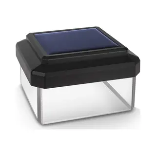 Green Blue Led Solarlampe Für Zaunpfähle | Gartenlicht Mit Dämmerungssensor | Warmweiß 4000K | Inklusive Akku | Kompakte Größe (60x40 Mm)