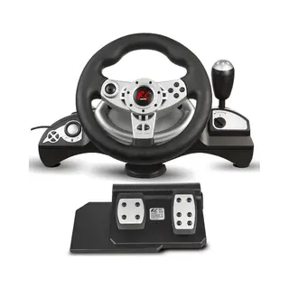NanoRS RS700 game controller Zwart, Zilver Usb Stuur Analoog/digitaal Android, Nintendo Switch, Pc, PlayStation 4, Playstation 3, Xbox One