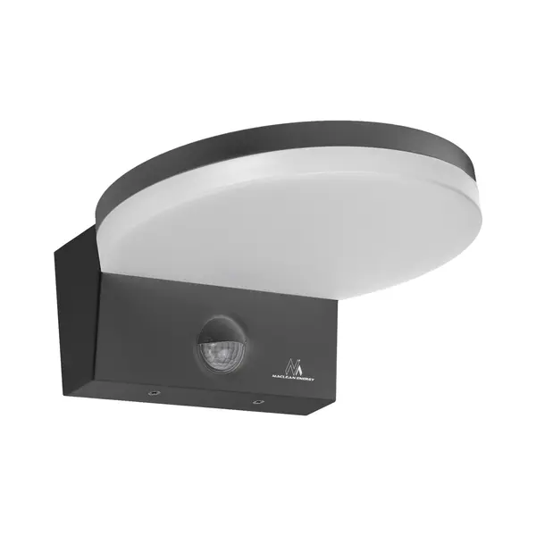 Maclean - Wandlamp Led Buitenlamp Met Pir Bewegingsmelder - 15W, IP65, 1560lm, Neutraal Wit (4000K) - Grijs thumbnail
