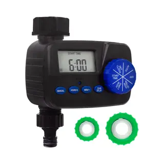 GreenBlue - Elektronische Besproeiingscontroller - Irrigatiesysteem - Programmeerapparaat, Voeding 2x1, 5V Aa, GB390