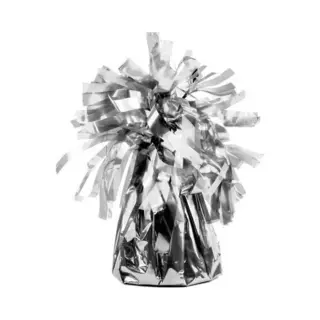 PartyDeco - Set Van 4 Gewichten Voor Heliumballonnen, Zilverkleurig, 130 G, CZ1-018