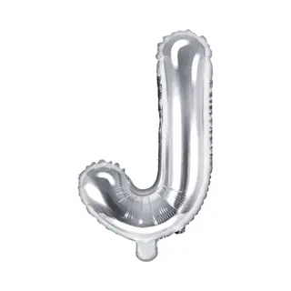 Party-Decoration Partydeco - Folieballon Zilver Letter J (35 Cm)