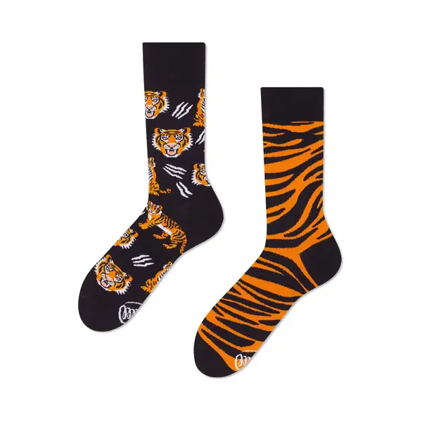 Many Mornings - Feet Of The Tiger - Tiger - Mismatched Socken (35-38) thumbnail