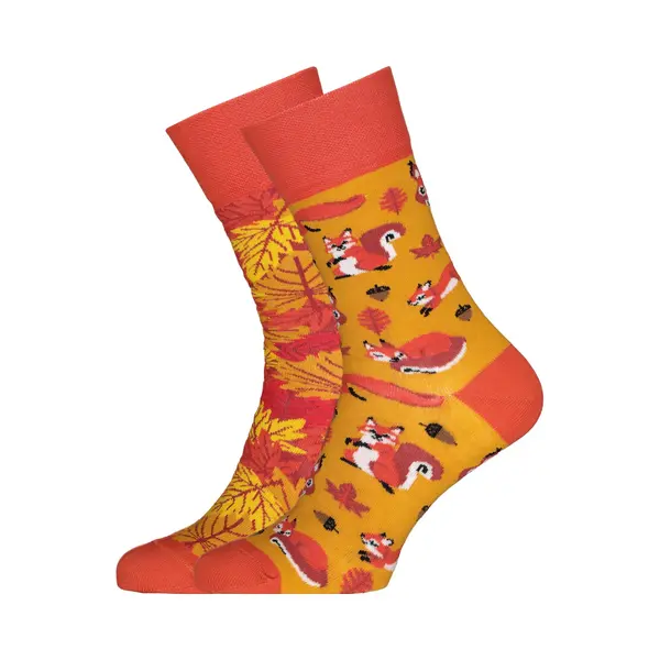Many Mornings Bunte Lustige Socken The Squirrels Ungleiche Socken Damen Herren Größe 43-46 Süße Eichhörnchen-Motivsocken Bequem Perfekt Für thumbnail