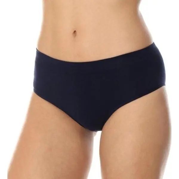 Brueck, Bauchbänder, HI00090A Klassischer Damen-Slip Comfort Cotton Marineblau L, Blau, (L) thumbnail