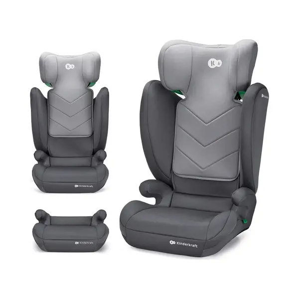 Kinderkraft I-Spark 2-in-1 Autostoel – 100-150 Cm – R129 I-Size – H-Guard & Sps – Grijs thumbnail