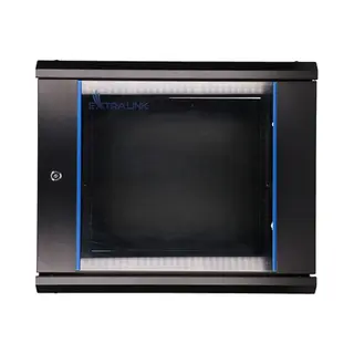 Extralink 9U 600X450 Wall-Mounted Rackmount Cabinet Black Wandrek Zwart