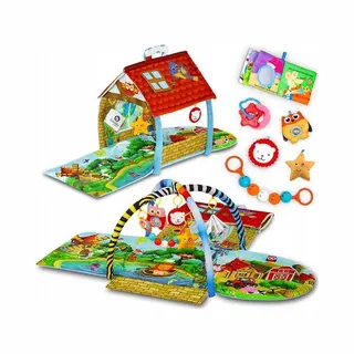 Lionelo Spielmatte Agnes (Bausatz), Rasselkette Spielzeug Waschbar 2in1