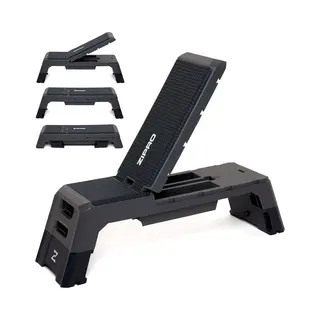 Zipro® Aerobic Step - Stepbank - Verstelbare Stepbankje - Trainingsbank - Anti-Slip - Verstelbare Rugleuningpositie - Geschikt Voor Fitness, Pilates,