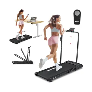 Zipro Newlite Folding Treadmill, Walking Pad, Two Training Modes, Compact Flatfold Design, Speed 1-10 Km/h, Capacity Up To 110 Kg, Easy Walk