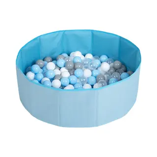 Selonis Opvouwbaar Ballenbad Voor Kinderen Met 100 Plastic Ballen ∅6cm - 80x23cm Ballenbad Baby - Speelbad - Ballenbak Kinderen Rond - Kunststof