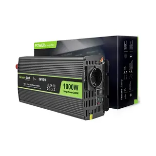 Green Cell INV09 Netzteil & Spannungsumwandler Auto 1000 W Schwarz