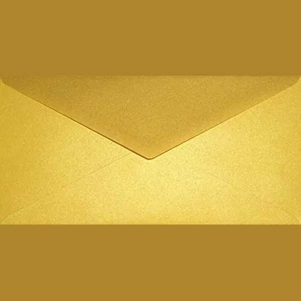 Netuno 25 Long Gold Pearl Envelopes Dl 110 X 220 Mm 4.33 X 8.66 In 120gsm Aster Metallic Cherish Long Pearlescent Envelope Shimmer Envelopes For thumbnail