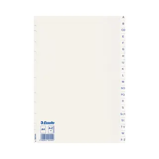 Esselte Plastic indexes indexkaart