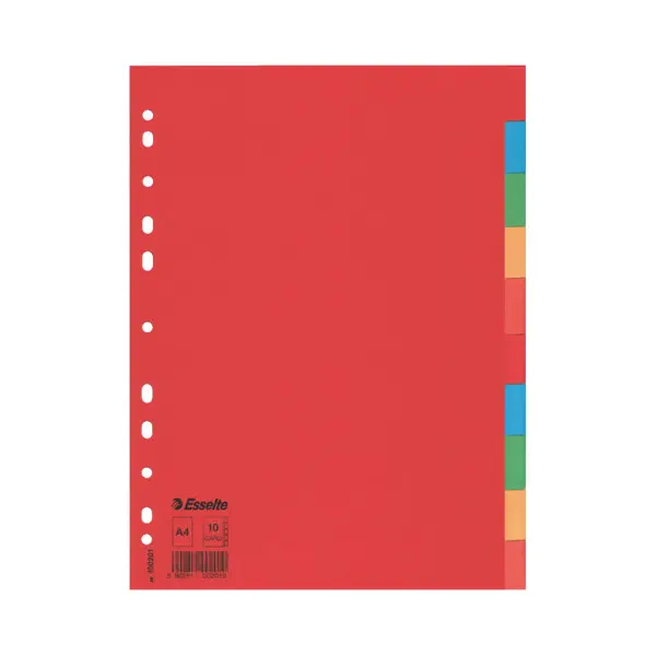 Esselte Multicoloured Card Dividers schutkaart Meerkleurig 1 stuk(s) thumbnail