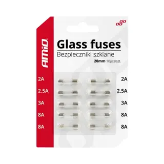 Amio Glaszekeringen Mini (20mm) 10 Stuks