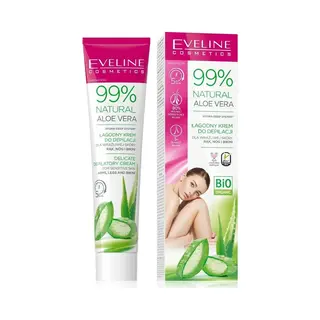 Eveline, Was + Ontharingscrème, Cosmetics 99% Natuurlijke Aloë Vera Ontharingscrème Voor Armen, Benen En Bikini 125ml.